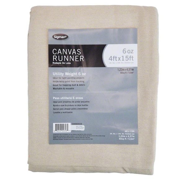 4 ft. x 15 ft. 6 oz. Canvas Drop Cloth
