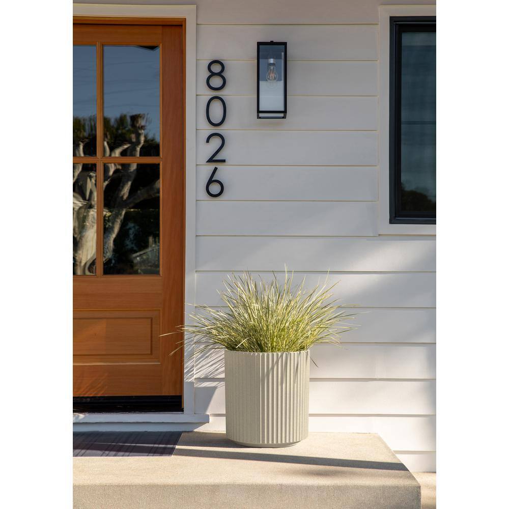 Demi 16" Sandstone Plastic-Stone Round Planter