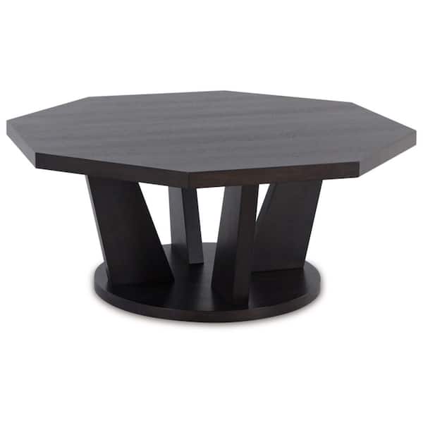 Signature Design By Ashley Chasinfield 43 in. Brown Octagon Wood Coffee Table