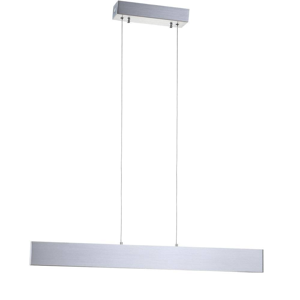 Draper 32" Brushed Aluminum Contemporary Adjustable LED Pendant