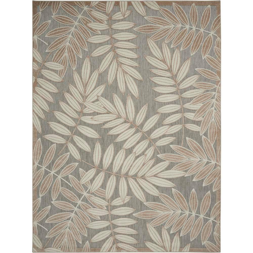 Aloha Natural 9 ft. x 12 ft. Botanical Contemporary Area Rug price history on PriceWatchPro