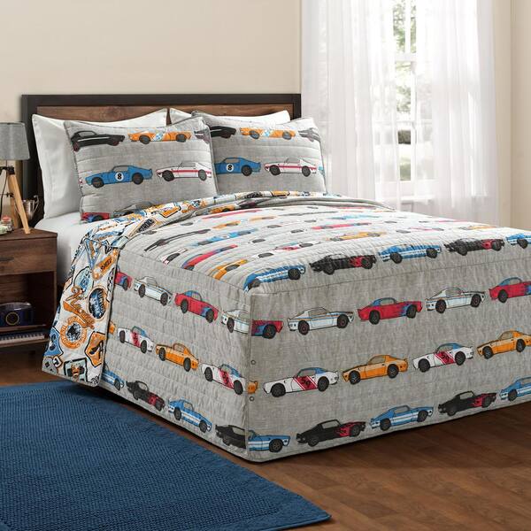 Race Cars Blue/Orange Set Twin/Twin XL 