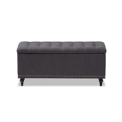 Baxton Studio Jennifer Grey Fabric Upholstered Lounge Chair 28862-5257-HD