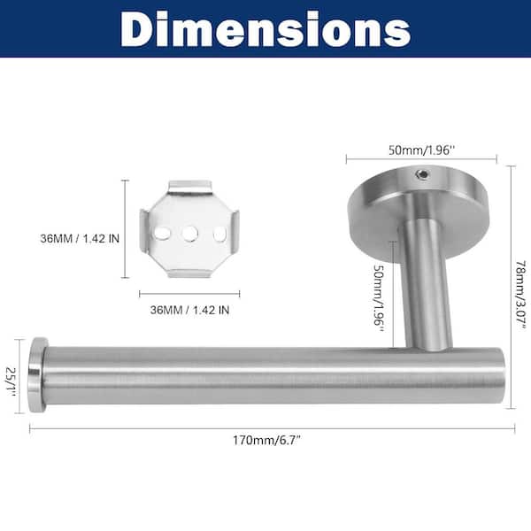 10-Pack Stainless Steel Wall Mounted Toilet Roll Holder, Bathroom Toilet Paper Holder in Brushed Nickel