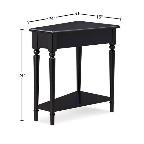 black wedge side table