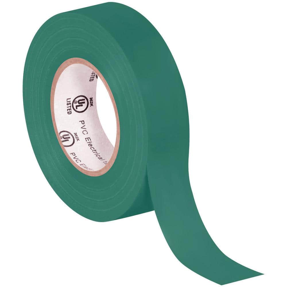 3/4 in. x 20 yds. Green Electrical Tape (10 Pack)