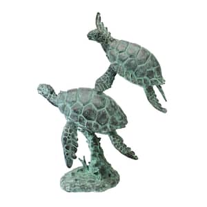 Sea Turtles Cast Bronze Garden Fountain