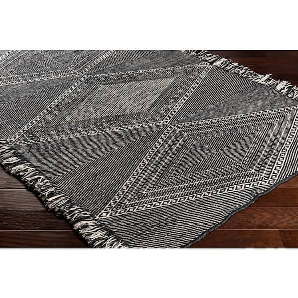 Dark Grey Artistic Weavers Oswin Outdoor Traditional Area Rug 6'4 x 9' 