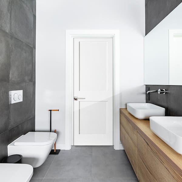 Krosswood Doors 36 in. x 80 in. Craftsman Shaker Primed MDF 2