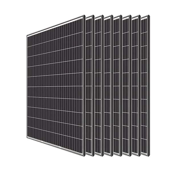 8Pcs 320-Watt Monocrystalline Solar Panel for RV Boat Shed Farm Home House Rooftop Residential Commercial House
