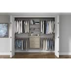 Closet Evolution Ultimate 60 in. W - 96 in. W Espresso Wood Closet ...