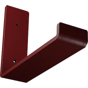 2 in. x 6 in. x 8 in. Hammered Bright Red Steel Hanging Shelf Bracket