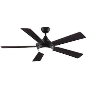 Celano V2 52 in. Integrated LED Dark Bronze Ceiling Fan with Opal Frosted Glass Light Kit and Remote Control