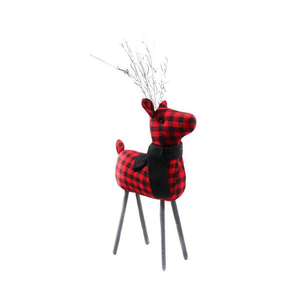 Santaland 20 in. Christmas Reindeer - Buffalo Plaid
