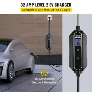 EV Charger Level 2 32 Amp Portable Charging Station with 25 ft. J1772 Cable NEMA 14-50 Plug for Electric Cars
