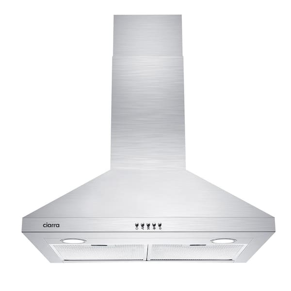 JEREMY CASS 30 in. Wall Mount 450 CFM Ductless Range Hood Vent for Kitchen Hood in Stainless Steel