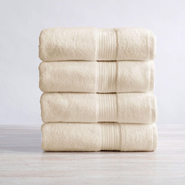 FRESHFOLDS Ivory Soft Cotton Classic 4-Pack Bath Towel Set