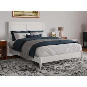Berkshire White Solid Wood Frame Queen Low Profile Platform Bed