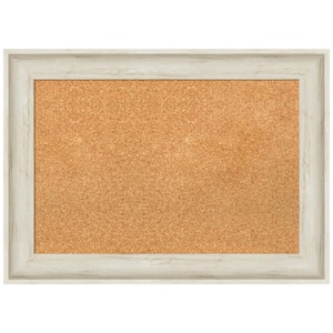 Regal Birch Cream 28.75 in. x 20.75 in. Framed Corkboard Memo Board