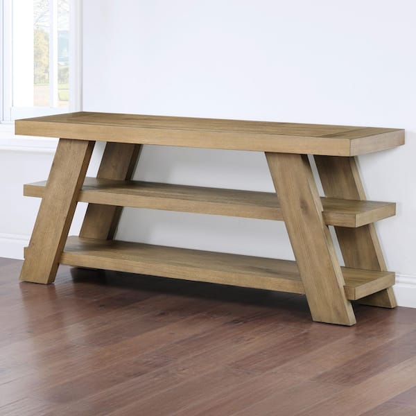 Orinda Caramel Wood TV Console Fits TV up to 60-65 in.