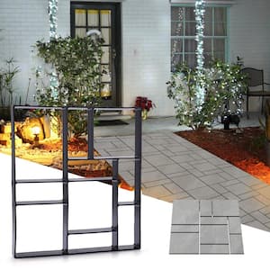Cement Mold Concrete Stepping Stone DIY Paver Mold Kit Walk Maker for Patio and Garden (2-Pieces）