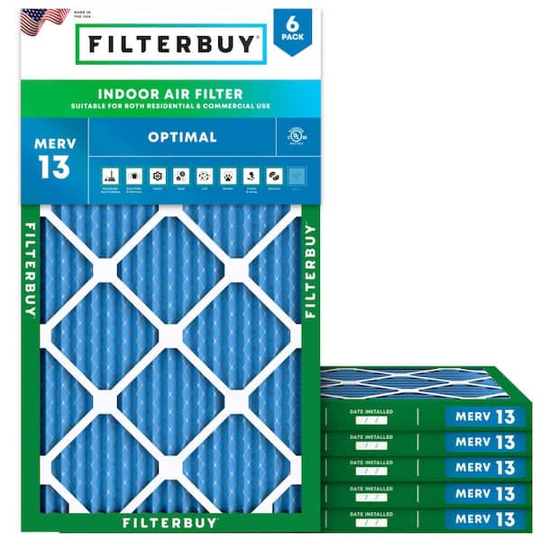 10 in. x 25 in. x 1 in. MERV 13 (FPR 10) Health Defense Pleated HVAC AC Furnace Air Filters Replacement (6-Pack)