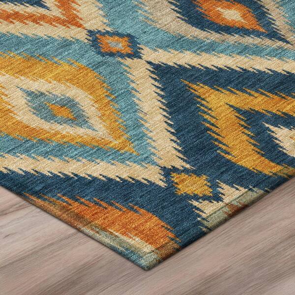 Chantille Machine Washable Indoor/Outdoor Abstract ACN3072 Blue 3 ft. x 4 ft. Area Rug