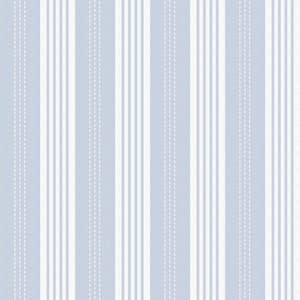 Cottage Stripe Chambray Peel and Stick Wall Mural
