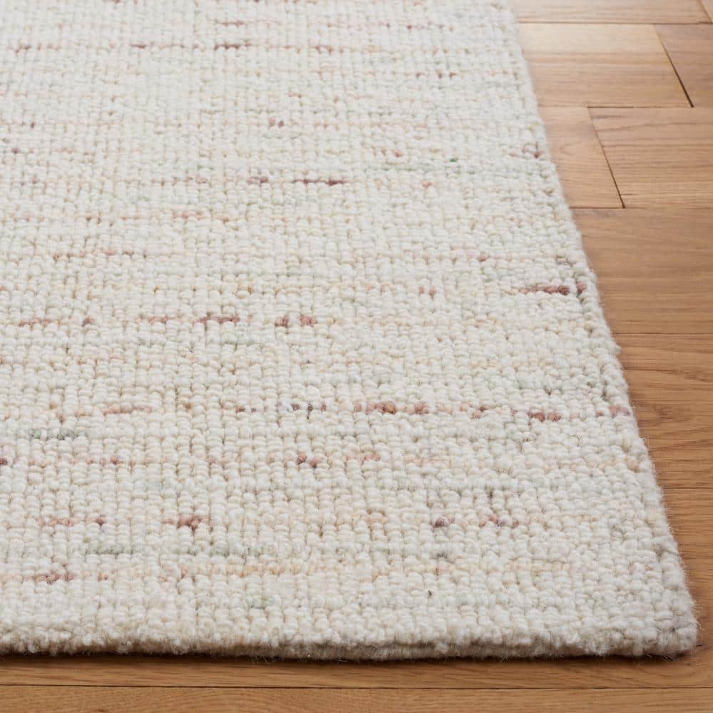Ivory Elegance Abstract Hand-Tufted Wool Rug - 6' x 9'