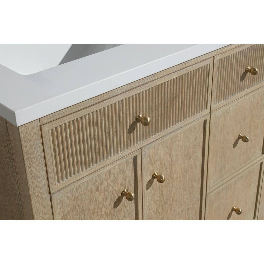 Redondo 36'' Ash Oak Single Bathroom Vanity with Quartz Top