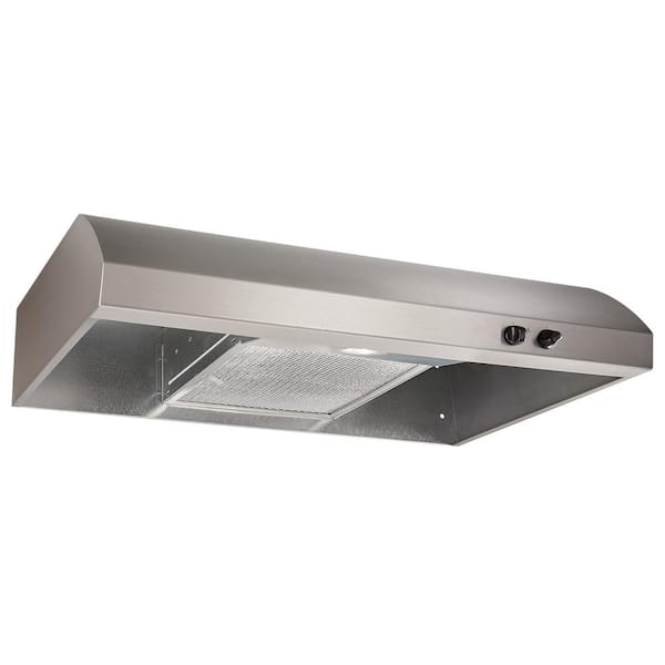 Broan-NuTone AR1 Series 30 in. 270 Max Blower CFM 4-Way Convertible Under-Cabinet Range Hood with Light in Stainless Steel