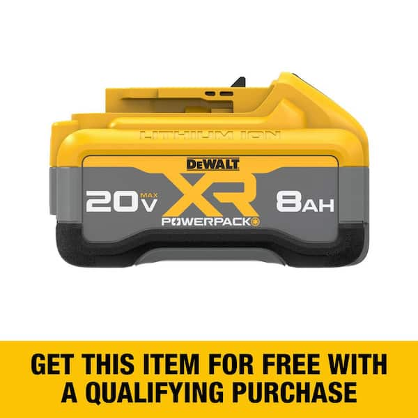 DEWALT 20 Volt MAX XR Lithium Ion 8.0 Ah Battery Pack DCB2108 The Home Depot