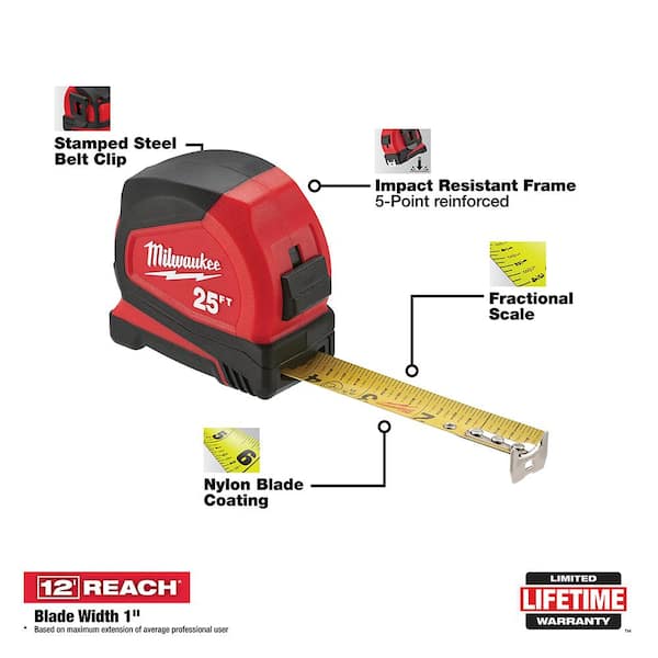 Milwaukee - 20 in. PACKOUT Tote with 25 ft Compact Tape Measure