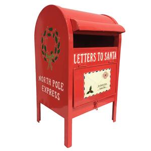 13 in. H Christmas Iron Mailbox