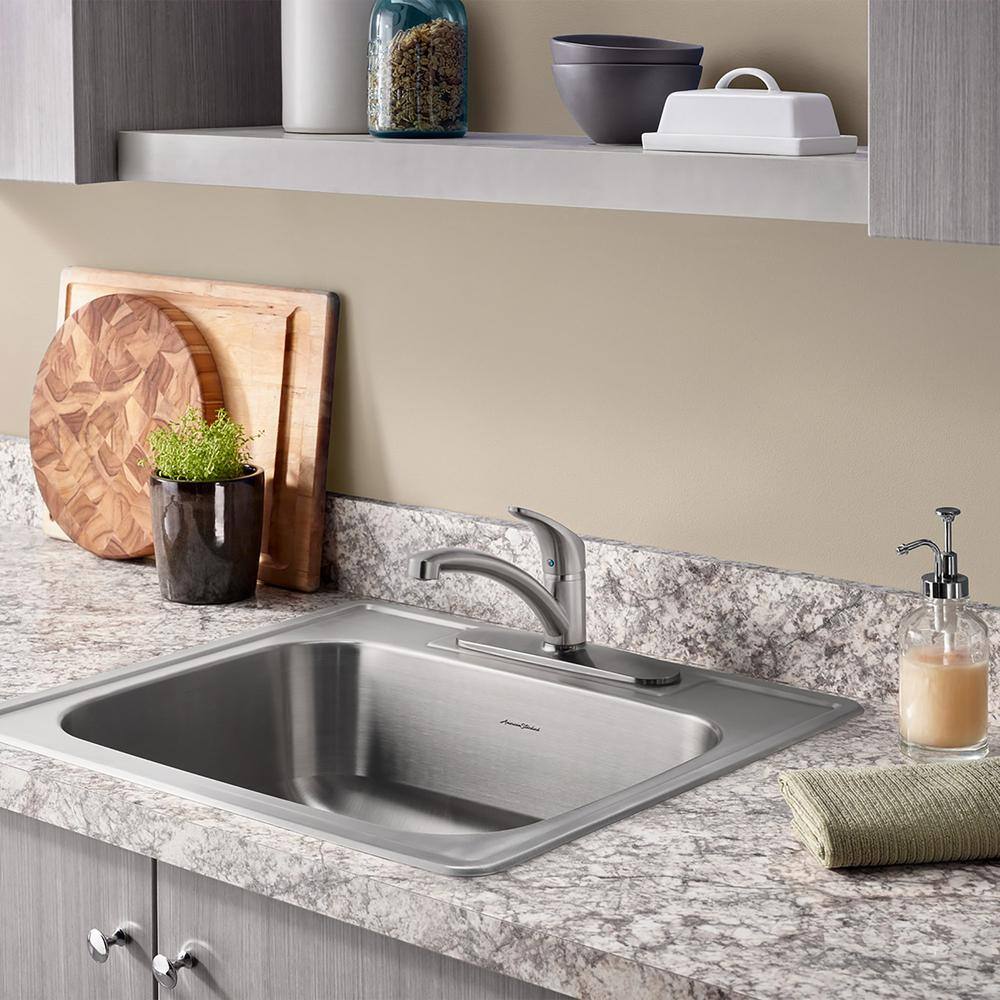Stainless Steel Single Handle Kitchen Faucet with Side Spray