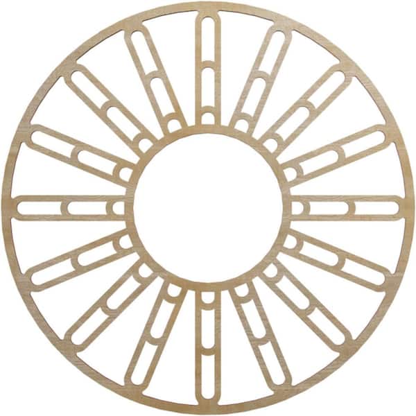 0.25 in. x 8 in. x 22 in. Wood Medallion Moulding