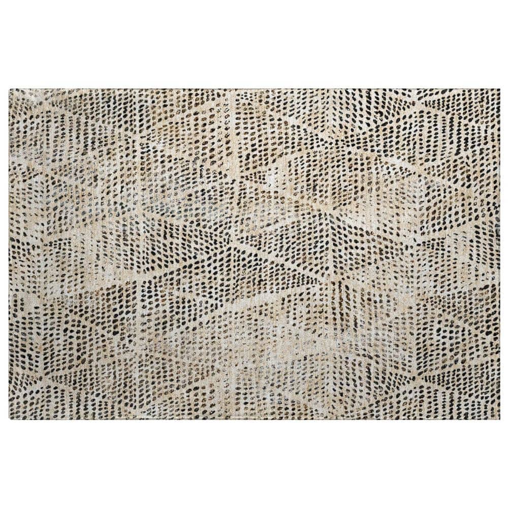 Dream Shag Premium Machine Washable Abstract ADS591 Beige 3 ft. x 4 ft. Area Rug price history on PriceWatchPro