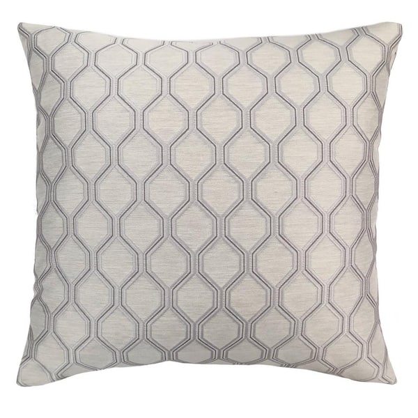 Armen Living Andante Platinum Geometric Down 7 in. x 20 in. Throw Pillow