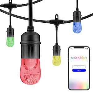 24-Lights 48 ft. Indoor/Outdoor Plug-In Wi-Fi Integrated LED Edison String-Light