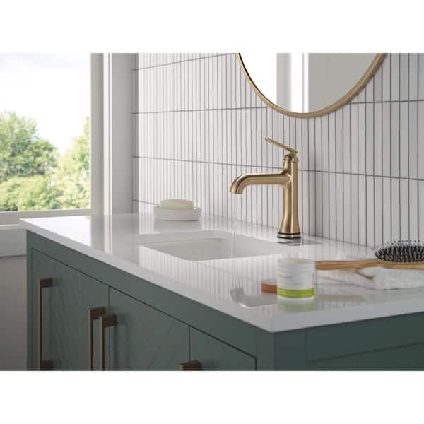 Delta Bonacci Gold Touch2O Single Handle Single Hole Bathroom Sink