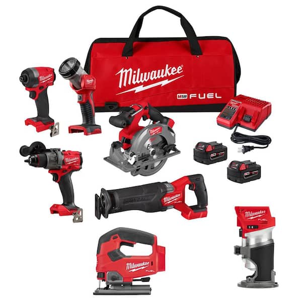 M18 FUEL 18-Volt Lithium-Ion Brushless Cordless Combo Kit (5-Tool) with Jig Saw and Compact Router