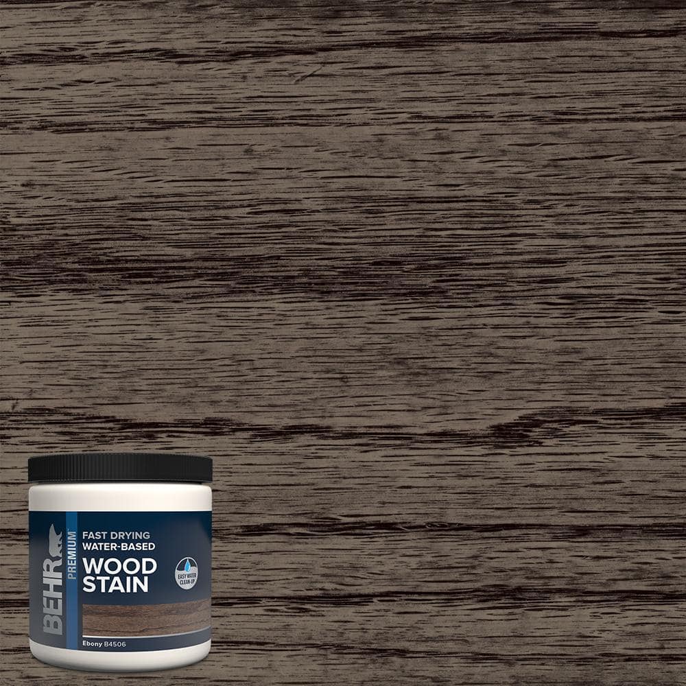 8 oz. #TIS-506 Ebony Transparent Water-Based Fast Drying Interior Wood Stai