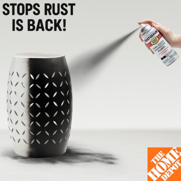12 oz. Protective Enamel Semi-Gloss Black Spray Paint