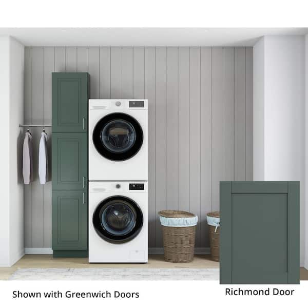 MILL'S PRIDE Richmond Aspen Green Plywood Shaker Stock Ready to Assemble Kitchen-Laundry Cabinet Kit 12 in. x 94 in. x 41 in.