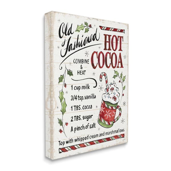Stupell Industries Hot Cocoa Holiday Cooking Instructions By Anne Tavoletti Unframed Print Abstract Wall Art 16 in. x 20 in.