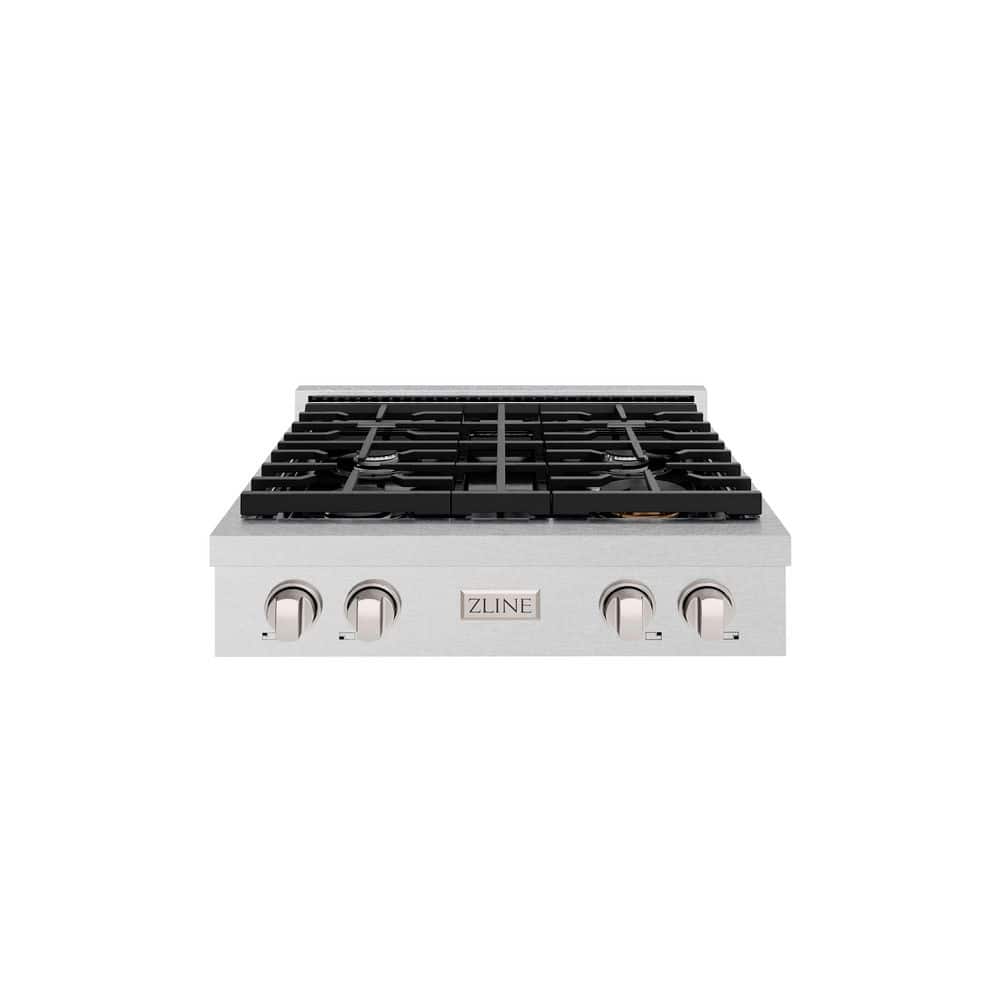 Paramount 30 in. 4-Burner Porcelain Cooktop in Fingerprint Resistant Stainless Steel