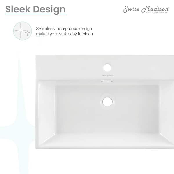 【STさん】 Swiss Madison Claire 23.63 in. Rectangle Wall Mount Bathroom