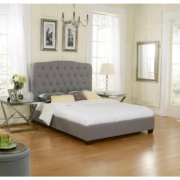 Rest Rite Madeline Blue and Gray Queen Upholstered Bed