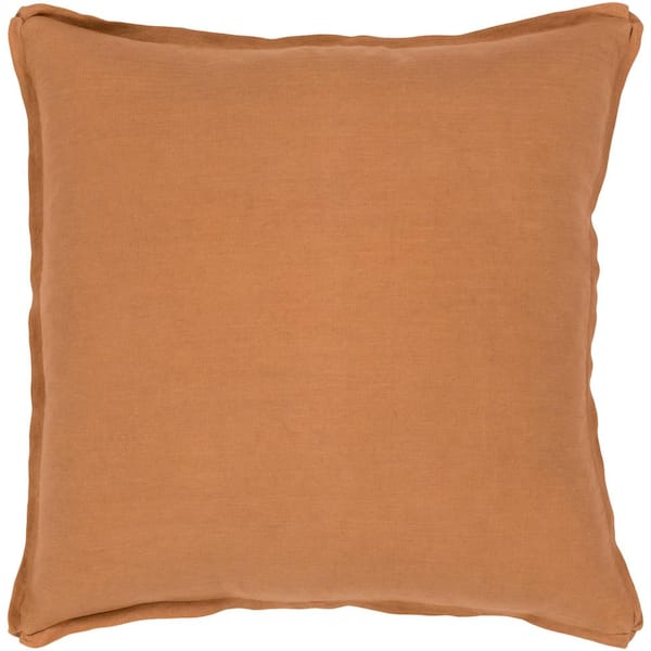 Artistic Weavers Zevgari Burnt Orange Solid Polyester 18 in. x 18 in. Throw Pillow