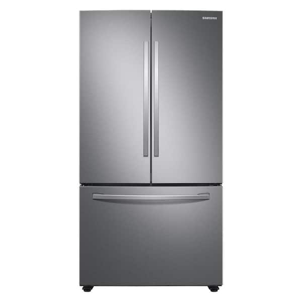 Samsung 35.75 in. W 28.2 cu. ft. 3-Door French Door Refrigerator in Fingerprint Resistant Stainless Steel, Standard Depth